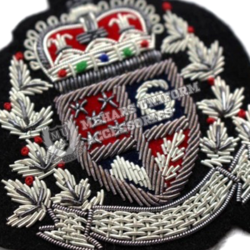 Retro Style Silver Bullion Wire Badge