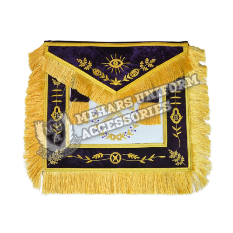 Grand-Lodge-Master-Masonic-Apron-with-Purple-Velvet